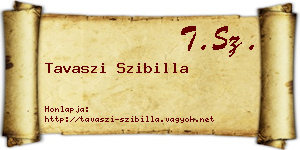 Tavaszi Szibilla névjegykártya